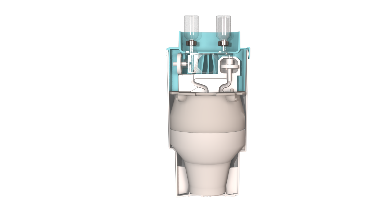 BWXT Medical's Tc-99m generators - 3D cutaway.